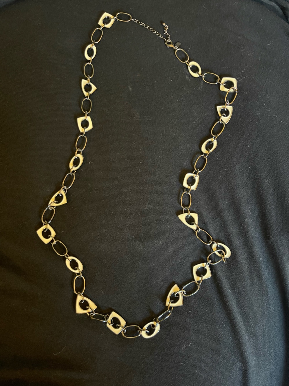 Lia Sophia Gold-Tone Geometric Link Necklace